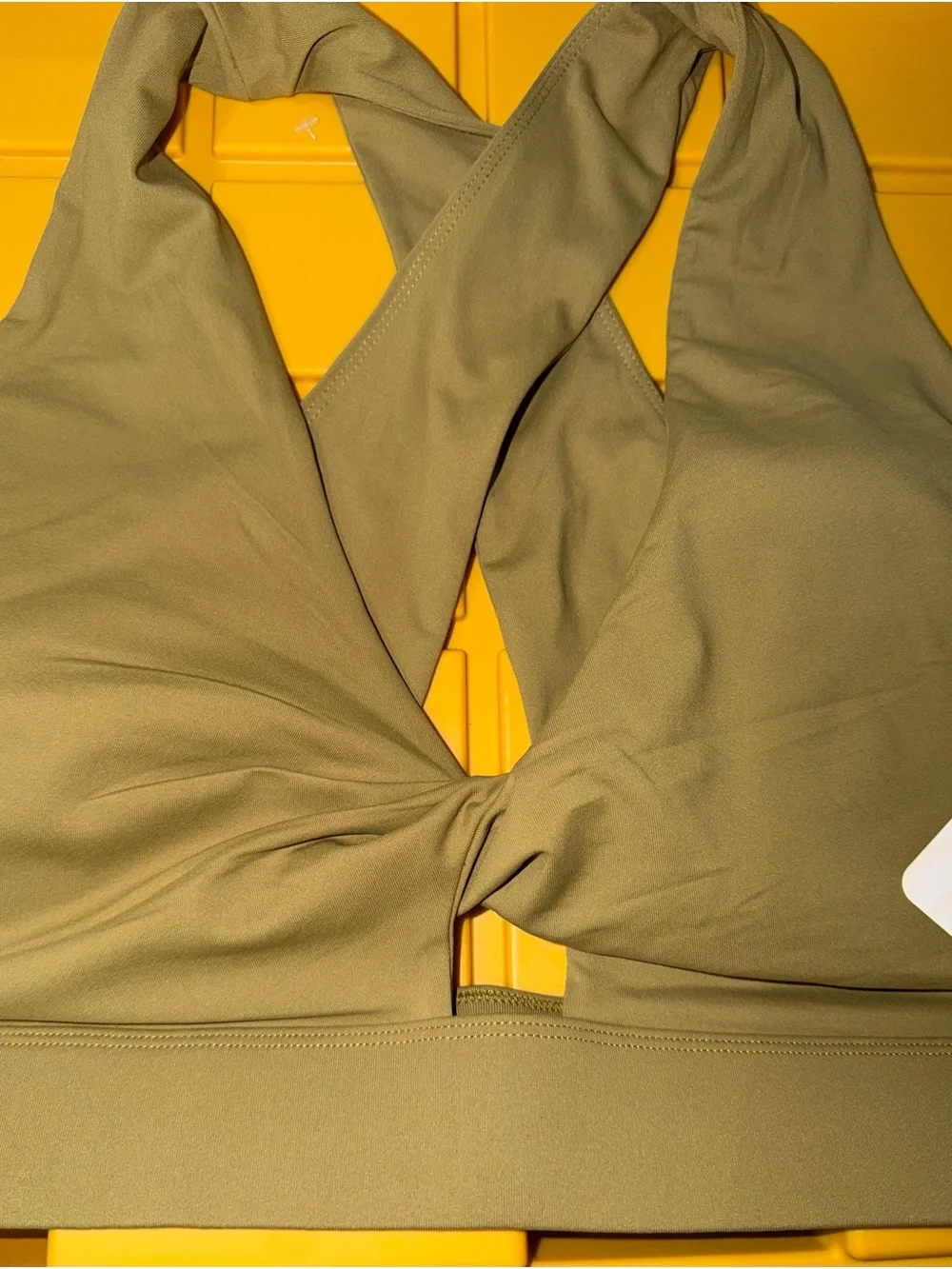 Fabletics Olive Twist-Front Sports Bra